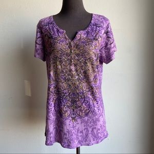 Style & co. sz XL beaded boho top